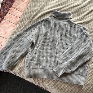 Cozy knit gray sweater